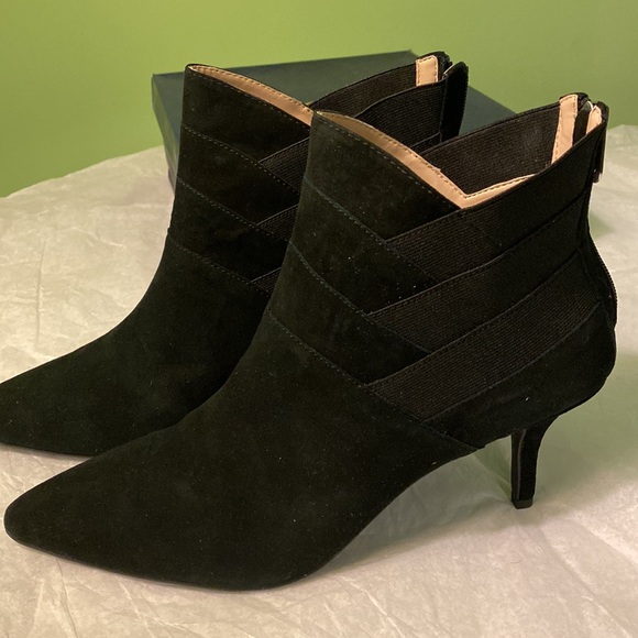 ADRIENNE VITTADINI SANDE LEATHER POINTED TOE ANKLE, BLACK 11 M, NEW - Picture 8 of 14